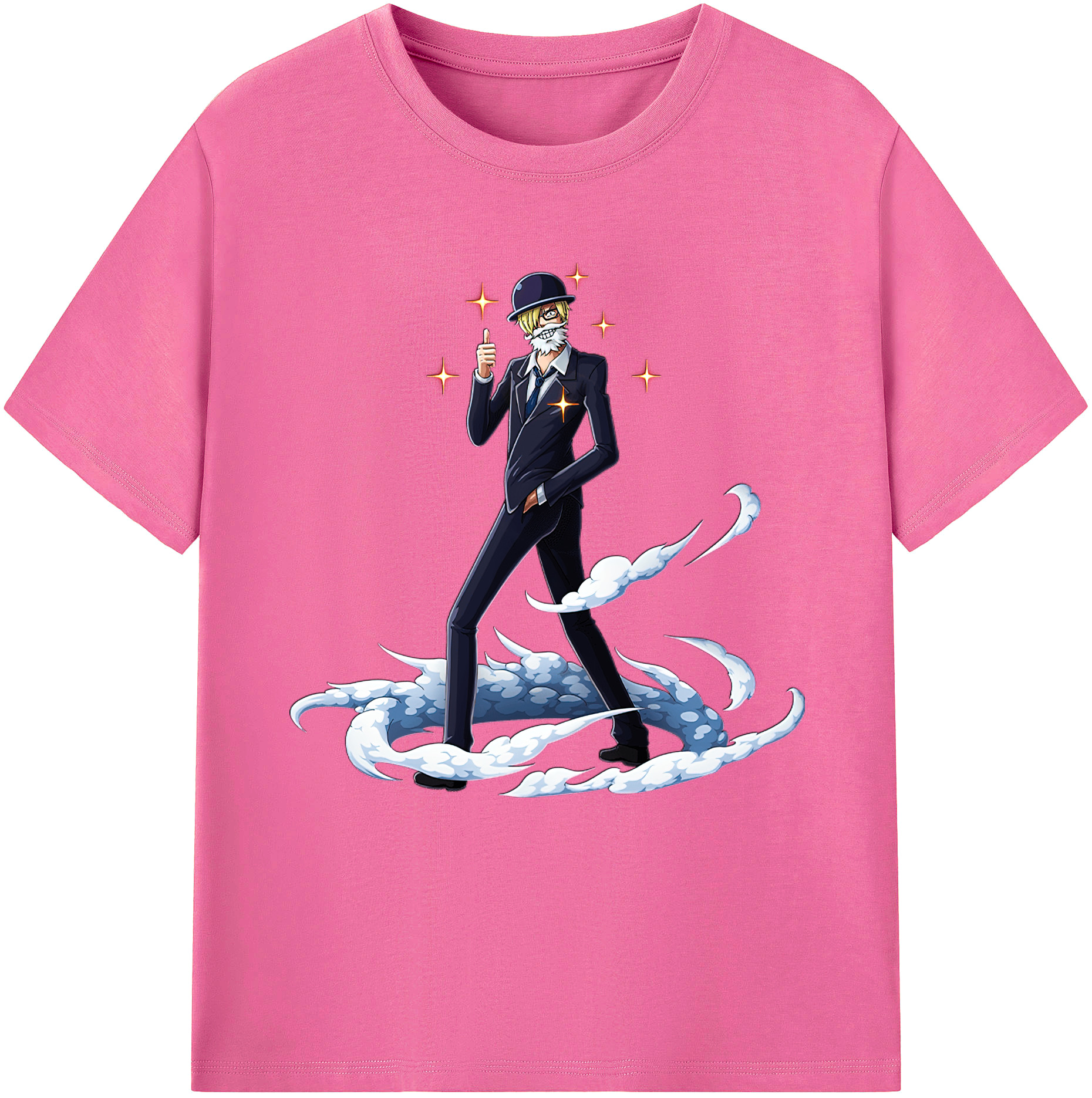 （画像用） ワンピース サンジ ONE PIECE Sanji レディースカジュアルプリントTシャツ（綿100％）